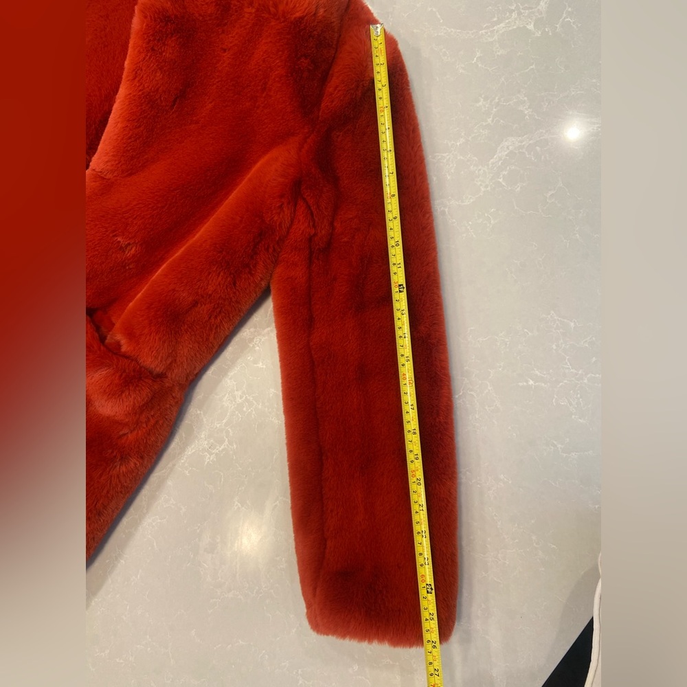 Apparis Sophie Faux Fur Coat Ginger - Picture 11 of 15